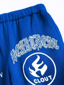 Ensemble de survêtement unisexe personnalisé en molleton technique Atlanta, grande taille, hiver, 2 pièces, 100 % coton léger - Product Image 5