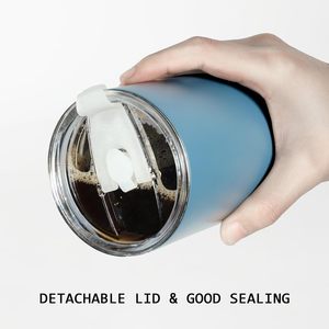 Grosir 20oz 3OZ 5oz sublimasi MINI kurus dinding ganda baja tahan karat 3oz tumbler lurus mini kaca pendek dengan tutup dan sedotan - Product Image 4