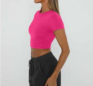 Camiseta Corta Deportiva para Mujer, para Entrenamiento, Gimnasio, Yoga y Ropa Deportiva Moderna - Product Image 5