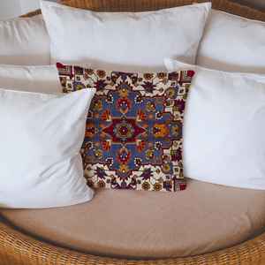 Coussin imprimé au charme bohème : design Kilim unique pour la décoration intérieure, housse + insert - Product Image 5