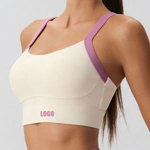 Sujetador Deportivo OEM Personalizado con Soporte Alto, Espalda Cruzada Ajustable, Tirantes en Contraste, para Mujer - Product Image 4