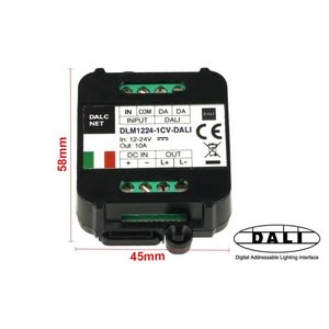 Dalcnet DLM1224-1CV-DALI Led Dimmer Bus DALI 12V 24V 10A pulsante N.O. 0/1-potenziometro 10V-unità di illuminazione/controllo e - Product Image 6