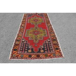 Tapis en laine turque Vintage rouge vert classique 4.2X8.7 pieds tissage plat Patchwork Design 10mm tapis de Jute pour salon Latex - Product Image 1