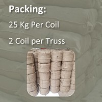 Cordes en jute torsadées de qualité CB de 12 mm, fabriquées au Bangladesh, cordes en jute naturelles Tossa, vente en gros, Goodman Global Bangladesh