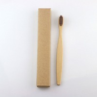 Brosse à dents en bambou biodégradable écologique accessoires de salle de bain brosse à dents portable brosses à dents de soins dentaires