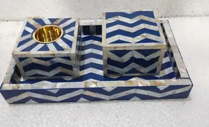 Caja de bandeja de artesanías más vendida, juego de quemador de incienso, fregona Mubkhar, diseño de hoja Bakhoor, difusor de decoración del hogar con incrustaciones de perlas madre - Product Image 6