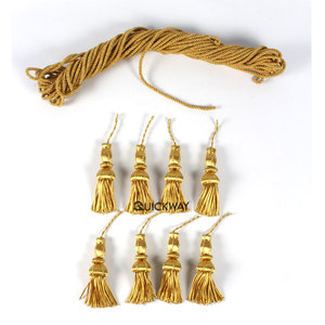 Borlas de alambre de lingotes personalizadas de alta calidad, venta al por mayor, flecos de cuentas de seda decorativos, borla de lingotes de alta calidad - Product Image 6