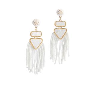 Perles de rocaille colorées de style bohème boucles d'oreilles perlées faites à la main cadeaux à la mode - Product Image 6