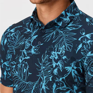 2024 Fábrica al por mayor de los hombres 100% de algodón de punto para Polos de moda de diseño informal personalizado PayPal verificado patrón sólido - Product Image 4
