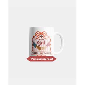 Taza de Cerámica de 330 ml con Nombre Personalizado, Diseño de Dibujos Animados en Blanco y Negro, para Mejores Amigas o Regalos, Modelo 'Mi Chica Favorita' - Product Image 1