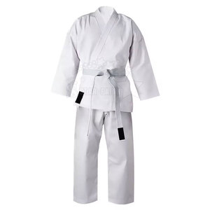 Vente en gros uniforme de karaté gi brodé personnalisé combinaison d'entraînement d'arts martiaux en coton mélangé avec logo à l'avant short de style judo - Product Image 1