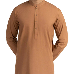 Ropa Islámica para Hombre, Thobe de Oriente Medio, Cuello Redondo de Poliéster, Thobes Árabes para Hombre, Ropa Islámica - Product Image 1