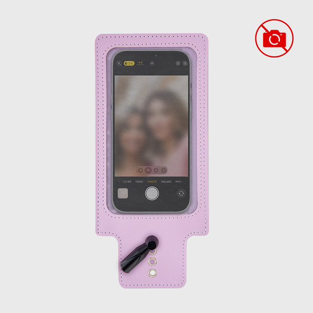 Luxury Custom Lockable Cell Phone Bag Anti Camera Blocking Universal Pu Leather Touchscreen No Photography Mobile Phone Pouch