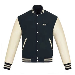 Chaqueta Letterman de Invierno de Alta Calidad con Diseño Moderno, Cuello Alto, Logotipo Frontal, Transpirable, de Secado Rápido, Talla Grande y Personalizable para Hombre - Product Image 1
