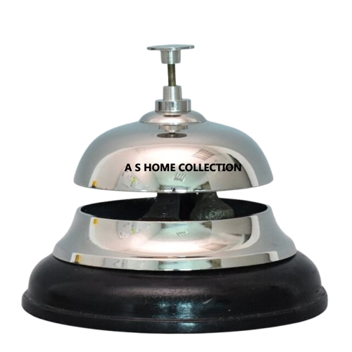 High-End Quality Black & Silver Color Metal Counter Reception Designer Table Bell Customized Size Factory Wholesale
