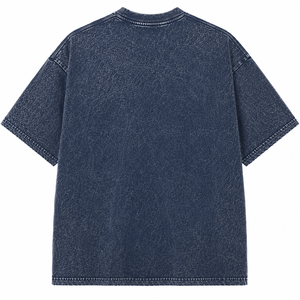 Men's Oversized Knitted <b>T</b>-<b>Shirt</b> <b>Mountain</b> Embroidery Short Sleeve O-Neck Streetwear Solid 100% Cotton Customizable Wholesale - Product Image 2