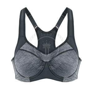 Sujetador Deportivo de Yoga de Alta Sujeción para Mujer, Transpirable, Hecho de Spandex/Poliéster, Fabricado en Pakistán, con Logotipo Frontal - Product Image 1