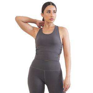 Sujetador deportivo con logotipo personalizado para mujer, talla grande XS, Spandex, transpirable, acanalado, estilo de Yoga, estiramiento en cuatro direcciones, espalda cruzada bonita acolchada - Product Image 1