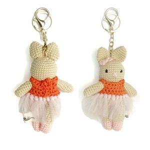 High Quality Mini Crochet Bunny <b>Doll</b> Keychain Soft <b>Handmade</b> Accessory for Bags or Keys From Indonesia - Product Image 5