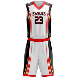 Conjuntos de uniformes de baloncesto para hombres de tela transpirable y cómoda, uniformes de baloncesto de fabricante profesional de tamaño personalizado - Product Image 2