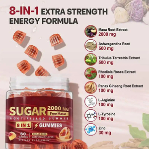 Hot bán nhãn hiệu riêng Nhân Sâm Maca chiết xuất từ rễ đường miễn phí Hương vị nho Maca Gummies cho người lớn dạng bào chế - Product Image 3