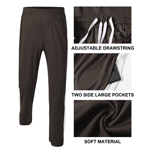 Logo personnalisé de haute qualité pantalons de course pour hommes pantalons de survêtement de jogging lavés couleur unie Fitness pantalon droit et ample pour hommes - Product Image 4