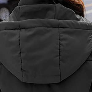 Chaquetas acolchadas largas de mujer a precio competitivo/chaquetas acolchadas largas de mujer con cierre de cremallera en blanco de algodón liso personalizadas - Product Image 4