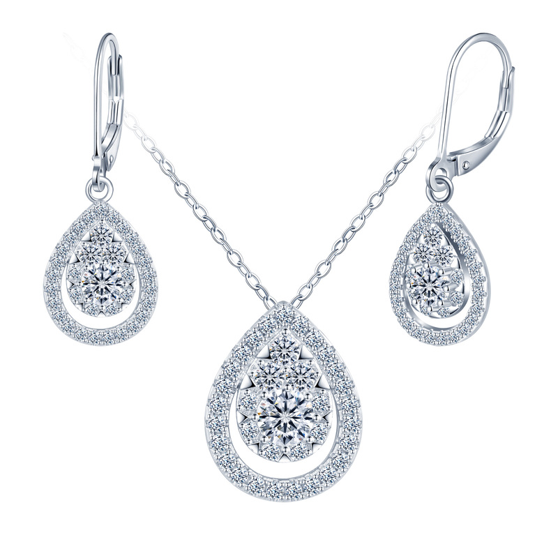 Wholesale Moissanite Jewelry Set 925 Silver