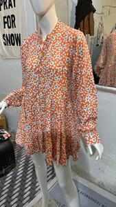 Vestido Midi de algodón para mujer, estampado de túnica tejida con bloques de color rosa y verde, cintura Natural para uso diario, fiestas, lavable - Product Image 2