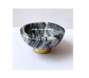 ชามเสิร์ฟหินอ่อนจากธรรมชาติคาลวิโอลาชามหินอ่อนสำหรับใช้ในบ้านทรงโค้งของขวัญสำหรับเป็นของขวัญสำหรับเธอ - Product Image 5