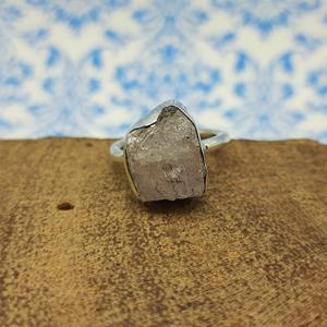 925 Sterling Silver Fashion <b>Ring</b> Natural Rough <b>Rose</b> <b>Quartz</b> Gemstone High Quality Wedding Anniversary Band Parties Jewelry Gift - Product Image 4