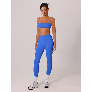 Conjuntos de fitness, top deportivo sin costuras para yoga, leggings de cintura alta, elásticos, transpirables, ropa deportiva para mujer - Product Image 5