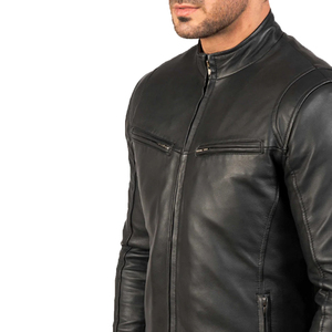 Fully Customized Genuine Cowhide Buffalo <b>Men</b> <b>Leather</b> <b>Jackets</b> Made in Sialkot Pakistan - Product Image 5