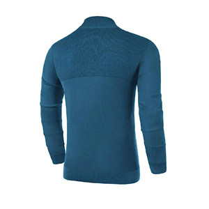 Suéter de Hombre, Cuello Alto con Media Cremallera, Tejido Grueso de Lana, Color Sólido, Cómodo, Cálido, Transpirable, Antiarrugas, de Alta Calidad, para Invierno - Product Image 4