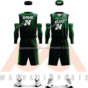 Uniformes de basket-ball pour hommes en tissu laker extensible uniforme de sport par sublimation de haute qualité avec sac d'entraînement et survêtement - Product Image 6