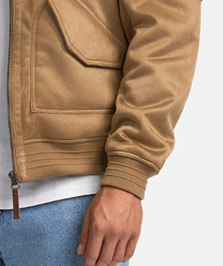 แจ็กเก็ตหนังกันลมสำหรับผู้ชายเสื้อแจ็คเก็ตแฟชั่นสำหรับฤดูหนาวโลโก้ออกแบบได้ตามต้องการ - Product Image 6