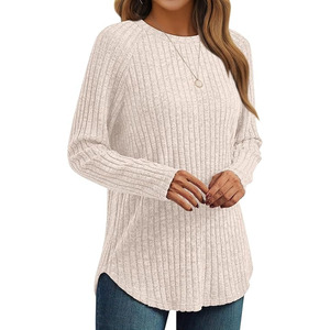 Sweat-shirt décontracté à col rond pour femme ZYNATY ENTERPRISES, respirant, à séchage rapide, non tissé, avec poches, pour un usage quotidien en hiver, devant haut - Product Image 5