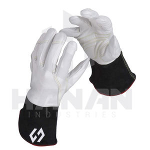 Guantes de seguridad con forro de algodón y palma reforzada para soldar MIG de piel de vaca de grano superior más vendidos de Pakistán - Product Image 3