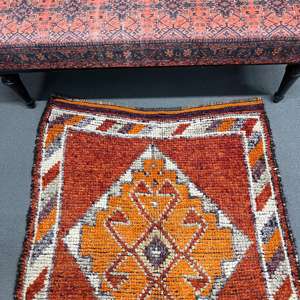 3.3x10.4 ft Turkish <b>Runner</b> Rug, Vintage <b>Red</b> Patchwork Rug - Product Image 3