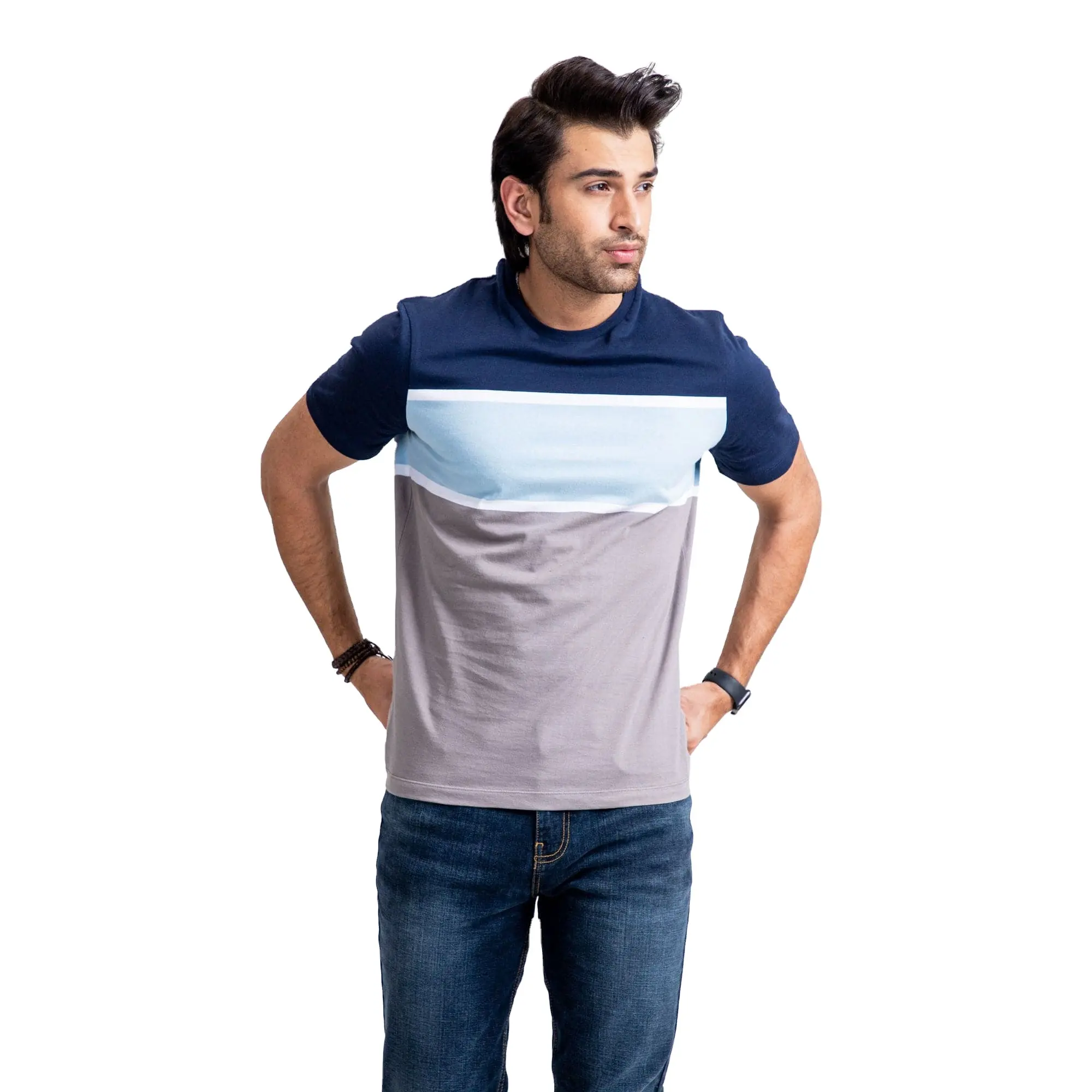 Camisetas para hombre de diseño personalizado de algodón cien %, camisetas OEM con emblema personalizado de cantidad excelente para chicos, moda para niños
