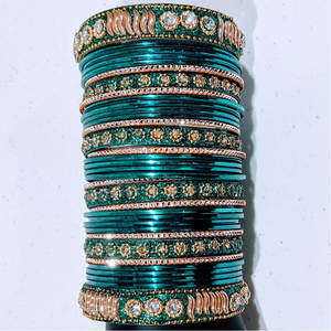 Venta al por mayor bajo MOQ alta calidad nupcial Chudiya conjuntos para la venta Servicios OEM Venta caliente brazaletes nupciales conjuntos - Product Image 3