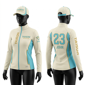 Women lacrosse training <b>jacket</b> 280 GSM polyester spandex blend breathable yellow with <b>grey</b> panel design custom embroidery h - Product Image 3