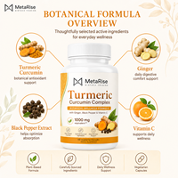 Curcuma Curcumine 95% Curcuminoïdes Gingembre Vitamine C D3 Capsules |   Soutien Articulaire Confortable pour Adultes – Marque Privée OEM