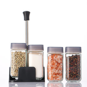Juego de Frascos de Vidrio para Condimentos de Cocina de Doble Uso para Sal, Pimienta, Comino y Chile con Tapa Dosificadora, Botella Transparente para Uso Diario en la Cocina del Hogar - Product Image 2