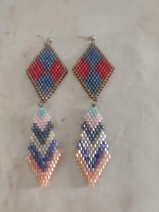 Pendientes de Moda Hechos a Mano con Cuentas de Semillas de Ganchillo, Joyería Artificial Multicolor para Mujer - Product Image 6