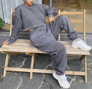 Customized High Waist Baggy Cargo <b>Trousers</b> for Women Casual Canvas Sweatpants with Multiple Pockets Streetwear Style for Winter - Product Image 5