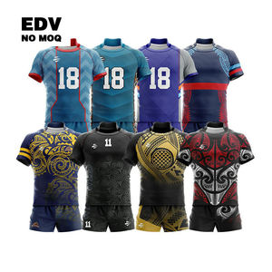 Camiseta de rugby a rayas sublimadas personalizadas de alta calidad, ropa de rugby de poliéster - Product Image 2