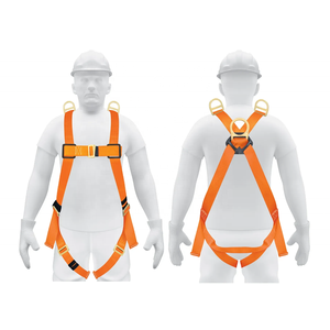 Harnais de sécurité complet orange neuf avec anneaux en D en acier forgé, sangles réglables – Harnais de sécurité complet jaune pour usage industriel - Product Image 1