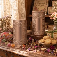 Boîtes en métal rondes colorées en fer blanc, décoratives, pour le stockage alimentaire, les cadeaux, les biscuits, les bonbons, le thé et l'emballage de bougies