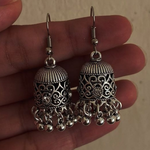 2024 nouveaux modèles bas quantité minimale de commande indien traditionnel Antique Style afghan oxydé Jhumka Bali boucles d'oreilles bijoux personnalisés pour les femmes - Product Image 3